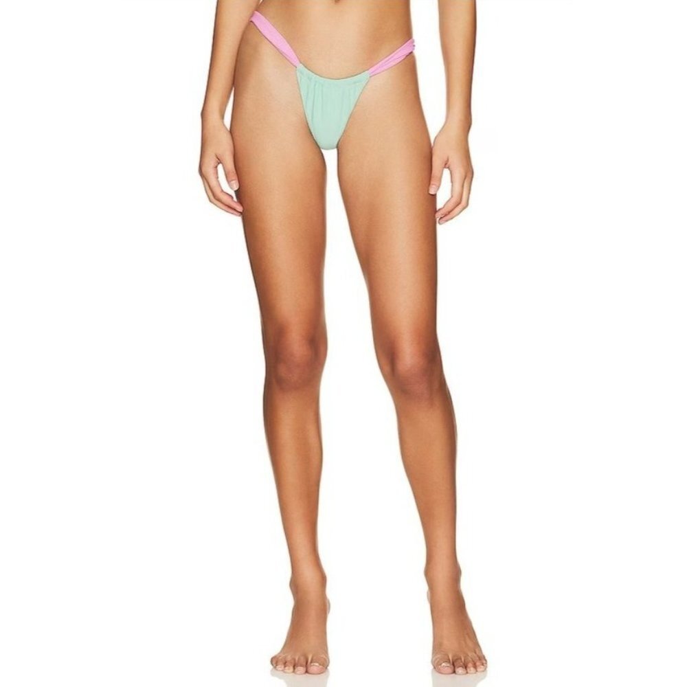 NWT BEACH RIOT Joan Swim Bottom Size XS Color‎ Pastel Macaron Colorblock